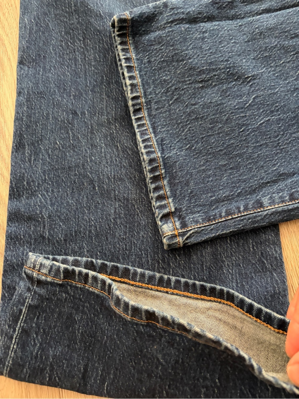 J. Crew Full Length Wide-Leg Jeans - Dark Blue Denim - Picture 5 of 8